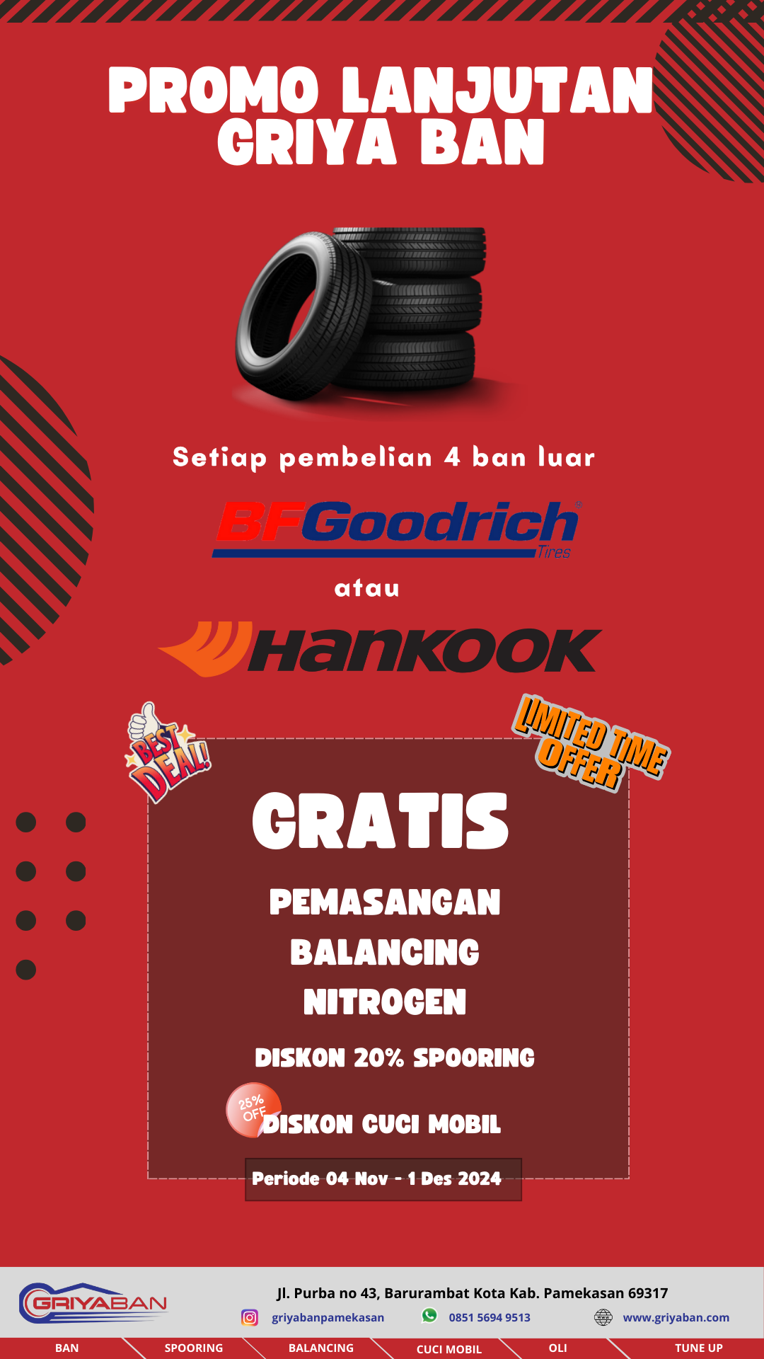 Promo Lanjutan Ban Hankook dan BFGoodrich